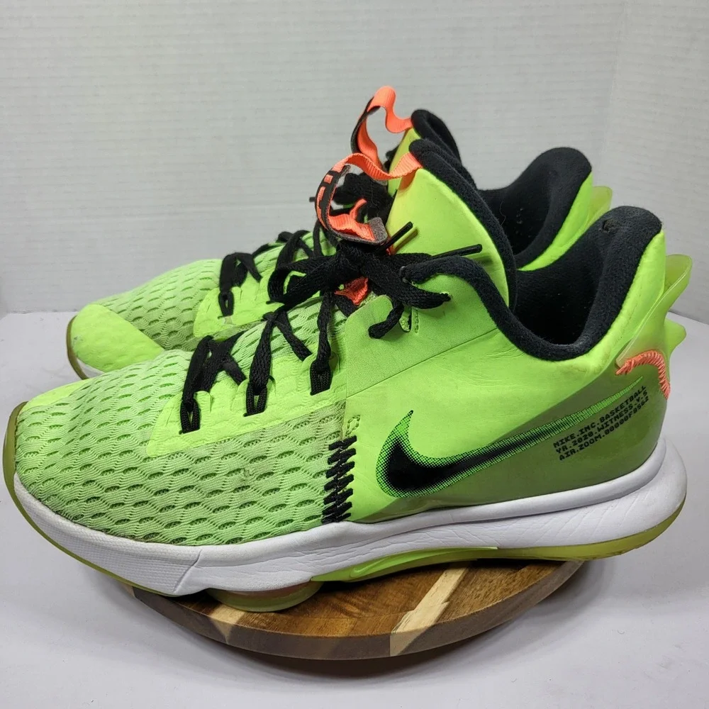 Nike LeBron Witness 5 Lime Glow Bright Mango Mens 11 CQ9380-300 Basketball Shoes